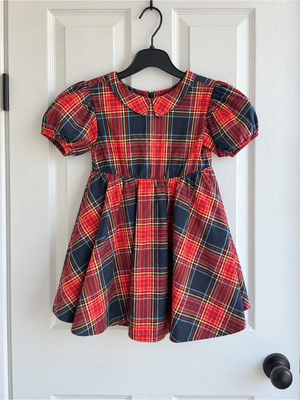Tea Collection Girls Size 5 Plaid Tartan Christmas Holiday Cotton Dress